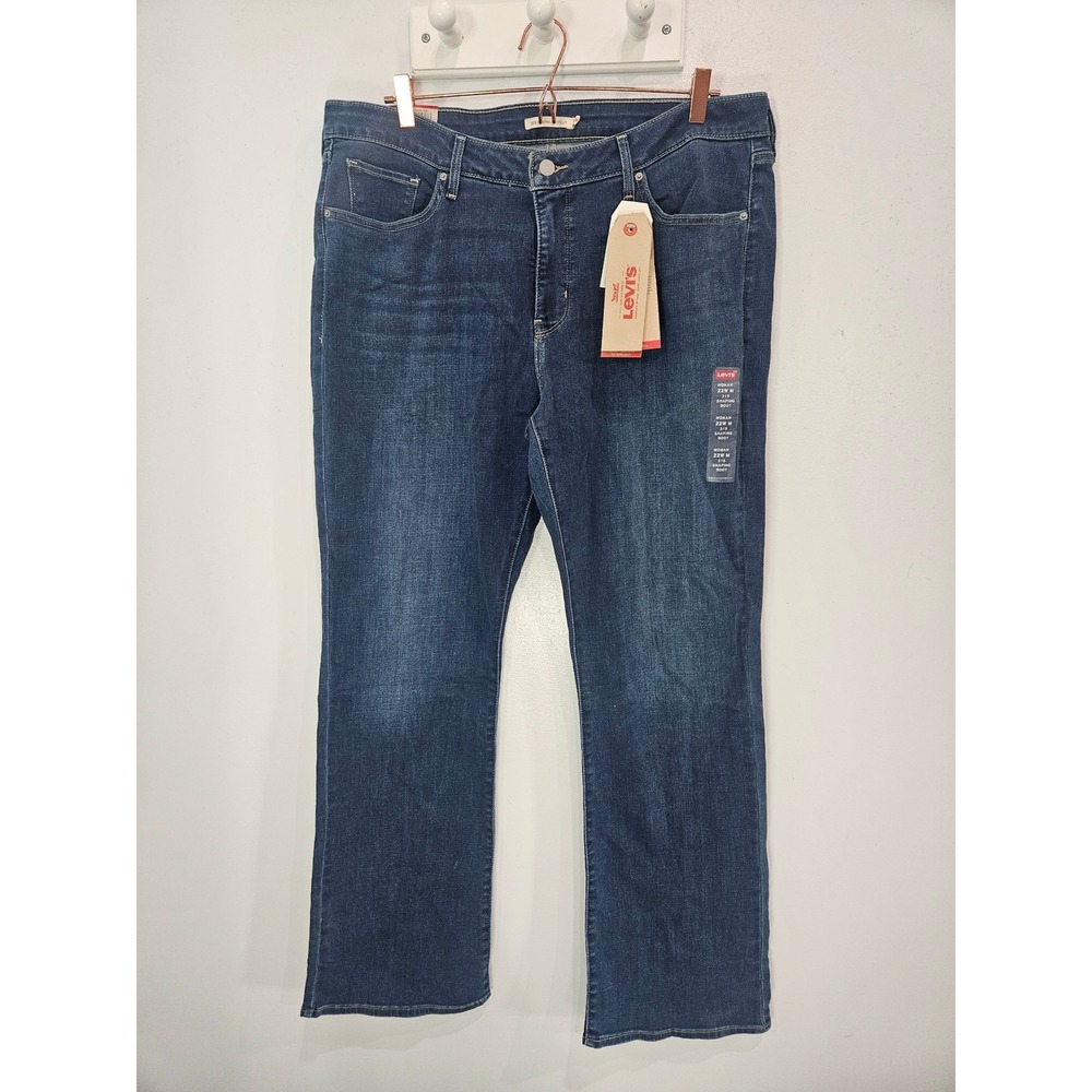 Levis 315 Shaping Bootcut Jeans Dark Wash Blue Denim 22W M NWT